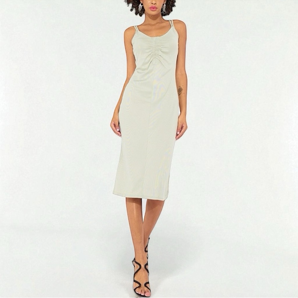 Vero Moda Jillian Singlet Calf Midi Knee Length Dress in Mint Green Size S